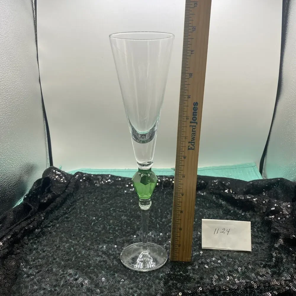SCARCE Gorham 12 in. Champagne Flute EMERALD GEMSTONE Excellent